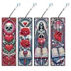 4Pcs Diamond Painting Skull Rose Bookmark for Reading Enthusiasts