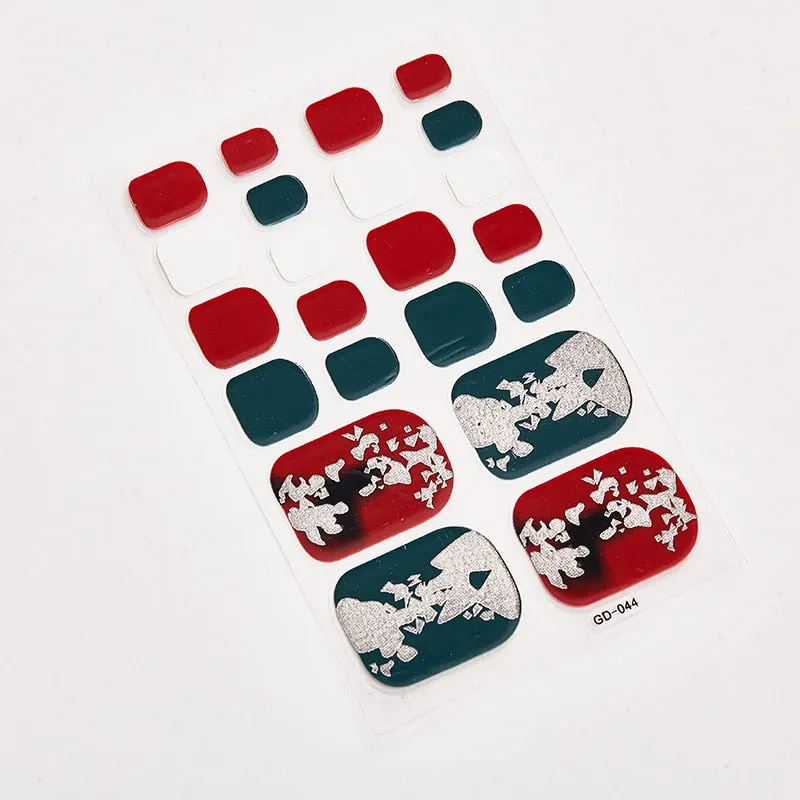 22 Tips/Sheet Shiny Nail Decoration Nail Adhesive Nail Accesoires Nail Art Decoration Nailart Sticker Adesivos Nail Tape