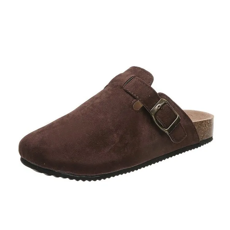 Qengg Qengg Slippers Female Couple Softwood Tug Wish Large Size Roman Shoes Casual Half-Dragging Lazy Shoes Trend