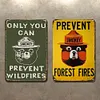 2PCS Smokey Bear - Vintage Metal Signs Set - 20*30cm/30*40cm - Warning