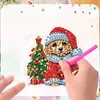 (US Local)6PCS  Xmas DIY Crystal Refrigerator Magnet for Home Decor (Christmas Dog)