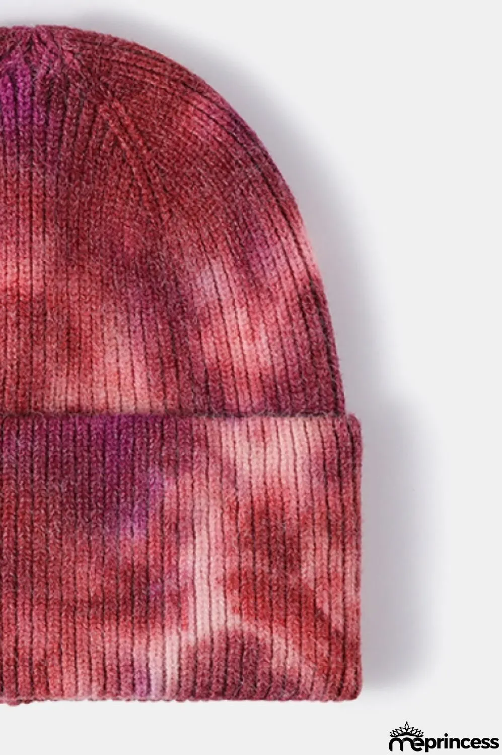 Tie-Dye Cuffed Rib-Knit Beanie Hat