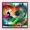 Music Notes Art-11CT Stamped Cross Stitch 40*40cm