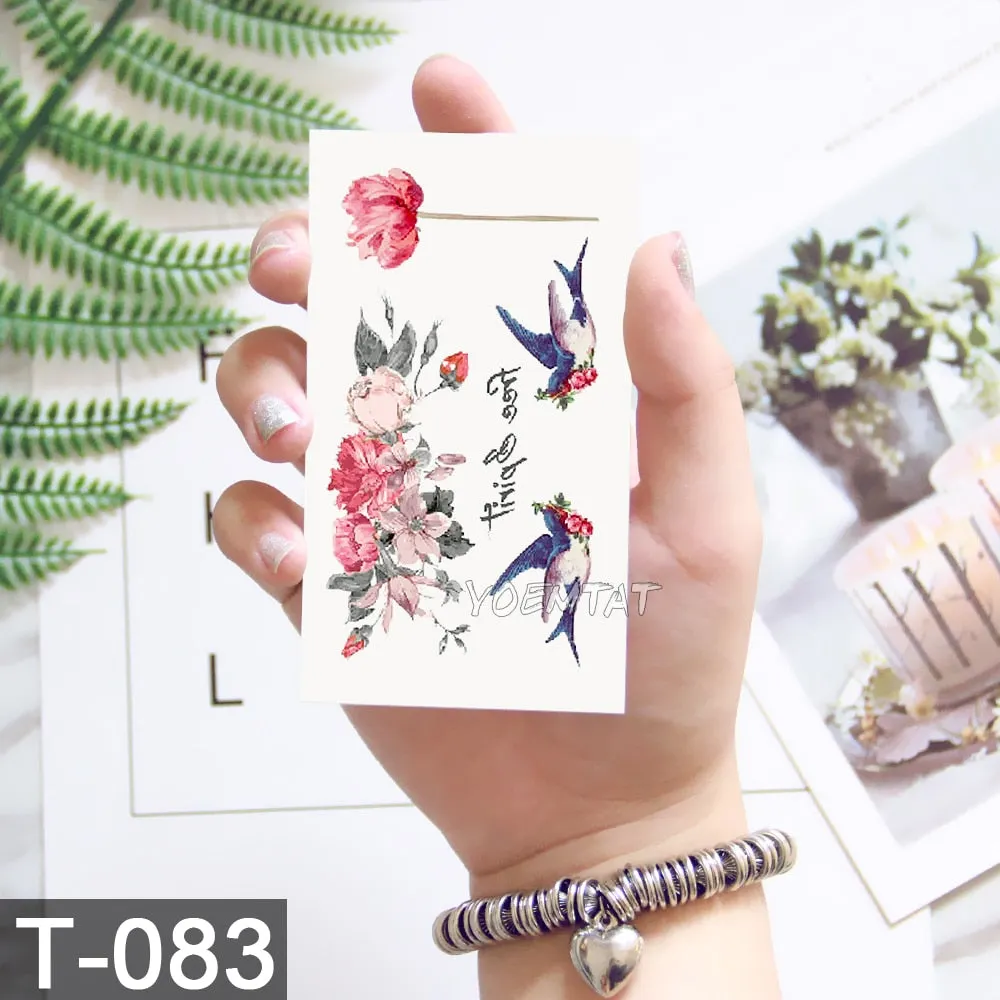 Waterproof Temporary Tattoo Sticker Cute Watercolor Cartoon Design Children Lamp Water Transfer Tatto Marine Man Girl Fake Tatoo