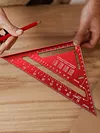 7 Inch Triangle Ruler Aluminum Alloy Metric Imperial Angle Ruler Carpenter Tools