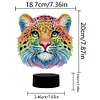 Animal Diamond Painting Night Light Diamond Art Lamp Home Decoration (Leopard)