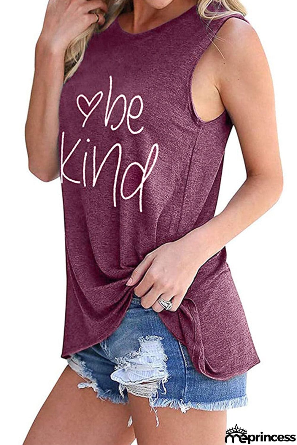 Be Kind Wine Tank Top