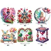 Acrylic Special Shape Flower Hourglass Table Top Diamond Painting Ornament Kits
