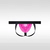 Men's See Through Mesh Thong Elephant Nose Separate Pouch T-Panties Transparent Thong