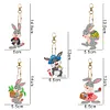 5pcs DIY Diamond Painting Rabbit Keychains