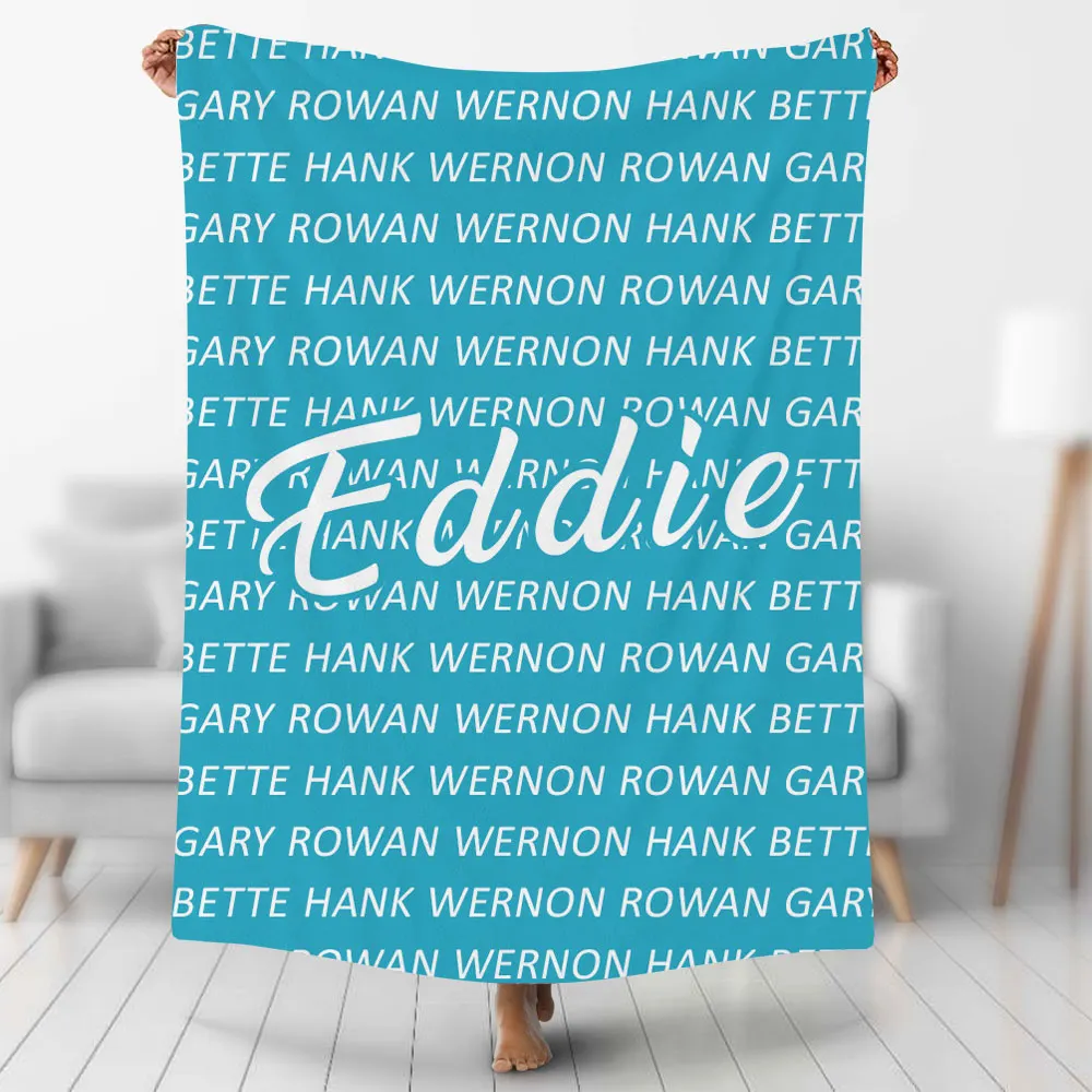 Custom Blankets Personalised Father Name Kids Blanket Best Gift For Father's Day