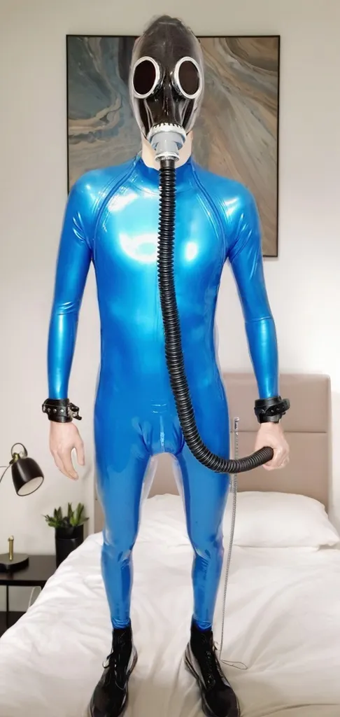 Men Latex Catsuits Men's 'Orion' Triple-Zip Latex Catsuit