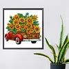 (Multi-Style)Sunflower Vintage Car-Partial Special Shaped Diamond Painting 30*30CM