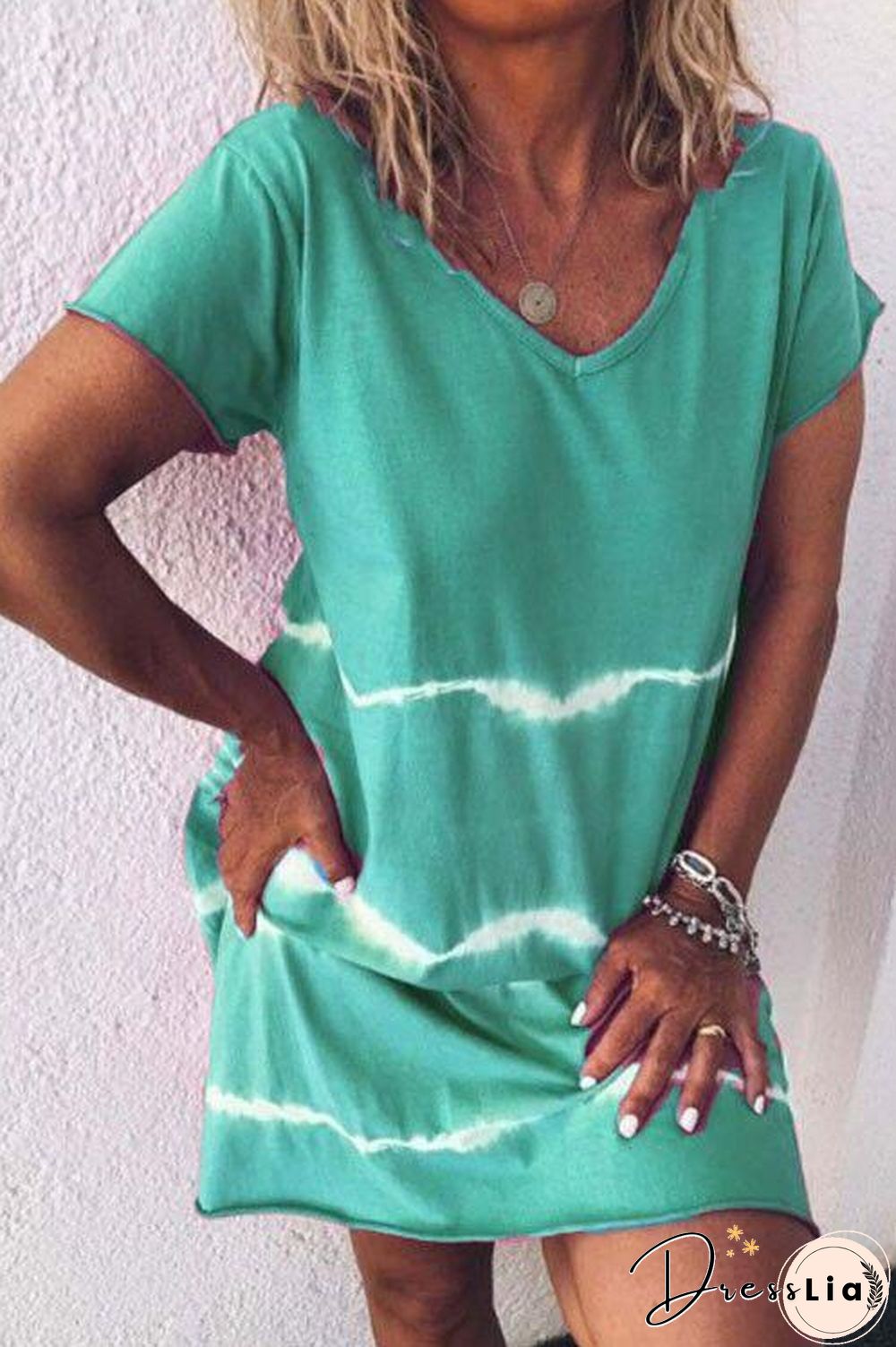 Beach Tie Dye Casual Mini Dress