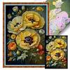 (Multi Style)Peony-Full Embroidery 3 Strands 11CT Stamped Cross Stitch-40*60CM-Large Size