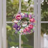Diamond Painting Acrylic Tulip 5D Diamond Painting Wreath Clock