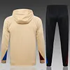 Joyfball 2024/2025 Barcelona Half-Pull Hat Style Training Suit Khaki Football Jersey 1:1 Thai Quality