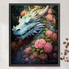 >SALE<Full Embroidery Eco-cotton Thread 11CT Print Flower Dragon Cross Stitch 50x60cm