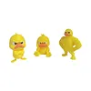 Funny Angry Duck Figurines Collectable Figures 3D Printed Cute Angry Yellow Duck Desk Decor 3pcs Decoration for Computer Car & Dorm