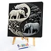 Tai Chi Elephant-Paint by Numbers Acrylic Painting 40*40CM