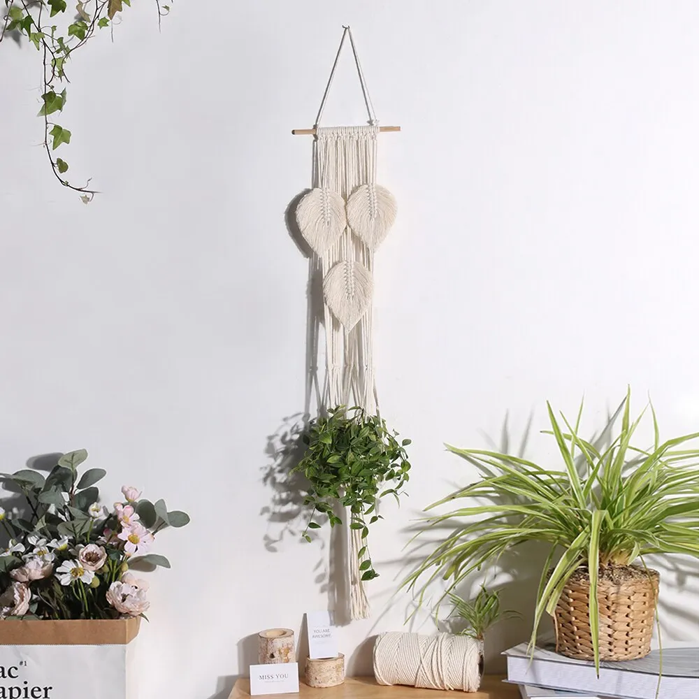 Boho Macrame Plant Hanger Indoor Outdoor Hanging Planter Decor Basket Flower Pot Holder Garden Home Decor Decoration