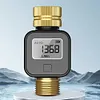 Digital Water Flow Meter IPX5 Waterproof Brass Inlet Outlet Flow Rate Test Meter