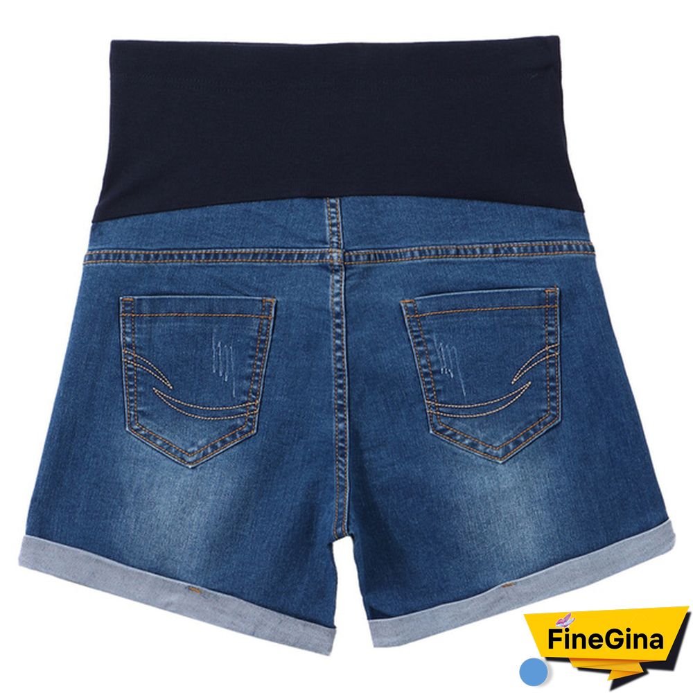 Pregnant Women Casual Shorts Summer Pregnancy Low Waist Denim Shorts