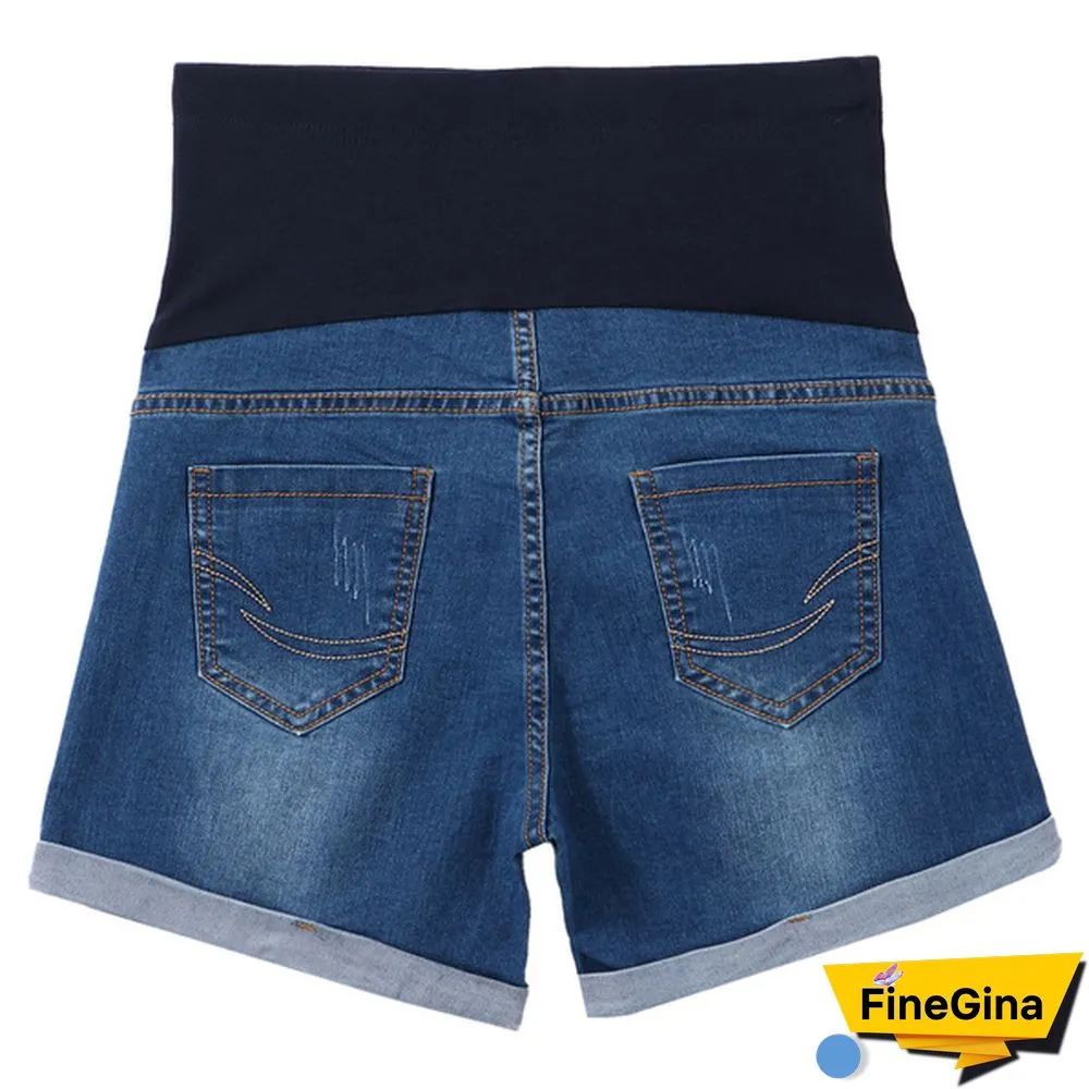 Pregnant Women Casual Shorts Summer Pregnancy Low Waist Denim Shorts