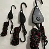 Adjustable Hanging Lanyard Tent Lamp Lifting Pulley Hook (3/8 inch Metal)