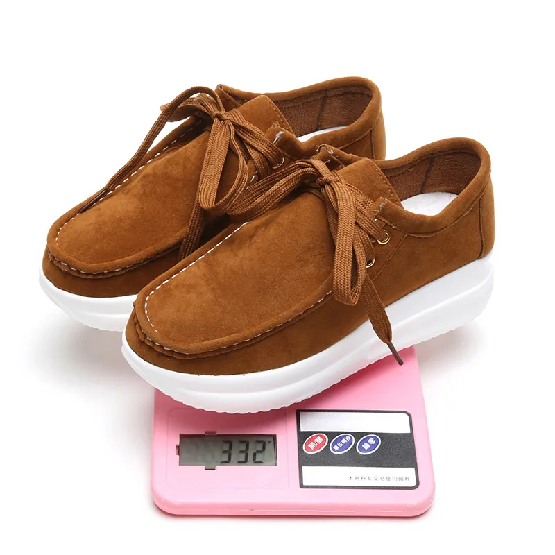 Qengg Qengg With Round Head Casual Sports Shoes Female Womens Sneakers, Suede Thick Bottom Sneakers Female