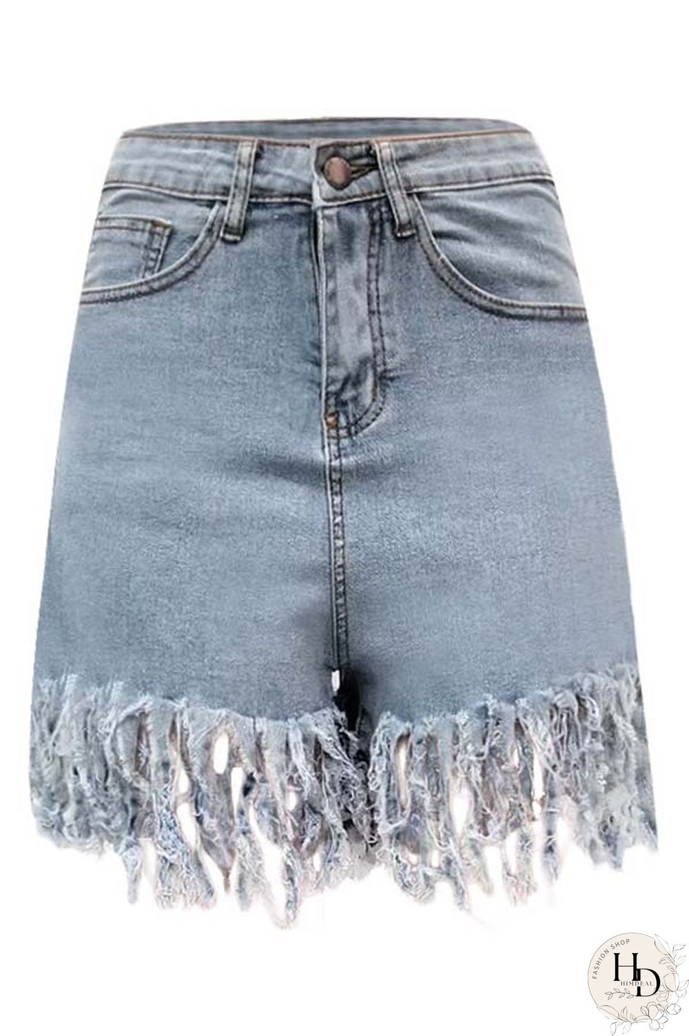 Blue Polyester Fashion Casual tassel Plus Size