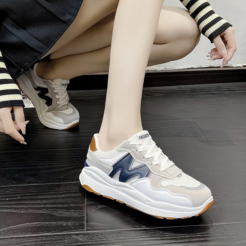 Churchf Churchf Korean Dad Shoes Female 2024 Spring And Summer Students Breathable Sports Forrest Gump Shoes Fashion Platform Heighten Casual Shoes