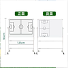 [US Local Warehouse] Mobile Double-Sided Soccer Coaching Board Height Adjustable Whiteboard with Wheels Dry Erase Board with Magnets Pen & Eraser for Coaches (Football)