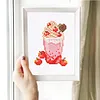 12pcs Drink 5D DIY Square Drill Diamond Painting Kits for Adults Beginners Home Decor Diamonds Paintings Gem Art 5.91x7.09in
