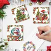 6Pcs Diamond Painting Christmas Cat Greeting Cards Christmas Cards