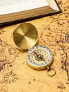 Mini Portable Copper Navigation Compass Outdoor Luminous Flip Compasses