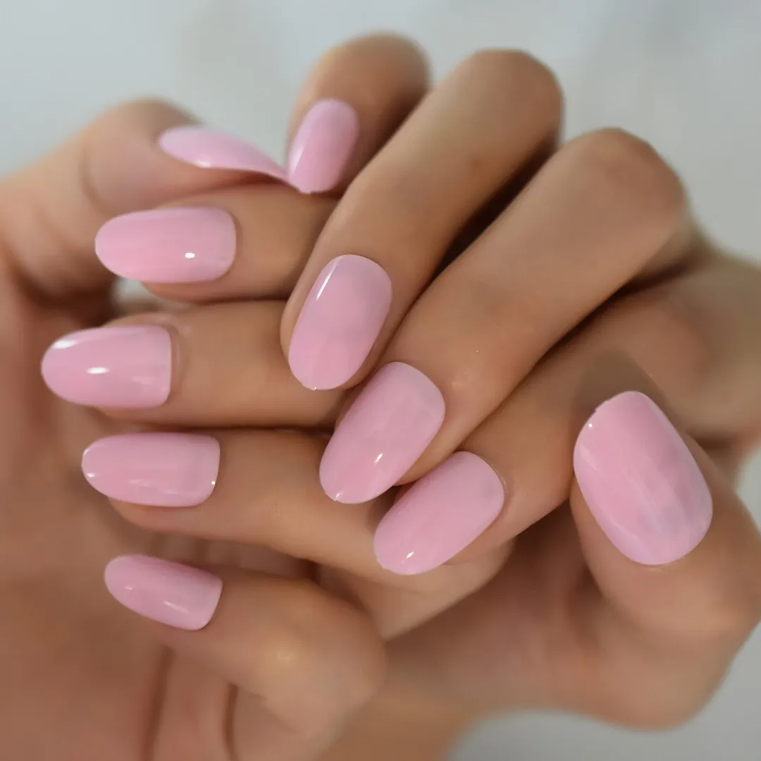 Medium Long Matte Fake Nails White Matt Solid Color Nail Tips Square Acrylic Fignernails 24-Nail Inspo