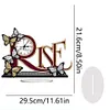 Diamond Painting Acrylic Butterfly Letter Clock Ornament