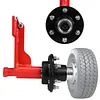 [US Local Warehouse] 2 Set of Shipping Container Wheel 6-Lug Kit with Ratchet Tie Container Wheel Kit 22000LBS Capacity Shipping Containers Axles for Moving 20ft-40ft Empty Containers