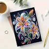 Lily Flower 5D DIY Diamond Art Painting Notebook Kit 50 Pages A5 Rhinestone Art Painting Notebook Kit for Adults Beginners Holiday Birthday Gift