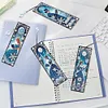 (US Local)Christmas House A5 Size Diamond Painting Notebook Set with 4Pcs Bookmark Gift