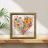 Diamond Painting Wooden Double-Sided Love Flower Ornaments Kit with Photo Frame Desktop