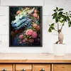 >SALE<Full Embroidery Eco-cotton Thread 11CT Print Flower Dragon Cross Stitch 50x60cm