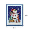Snowman - 14CT Stamped Cross Stitch Kit(30x21cm)