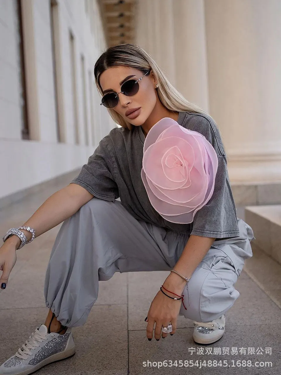 Athvotar Athvotar Summer New Hot Water Washing Wax Dye Faded Short-Sleeved Street Style To Make Old Cotton T-Shirt Girl