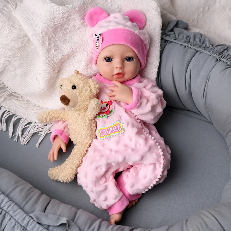 Babeside Realistic Silicone Baby Terry & Phoebe 16'' Little Infant Twins Gentle Emotional Companion