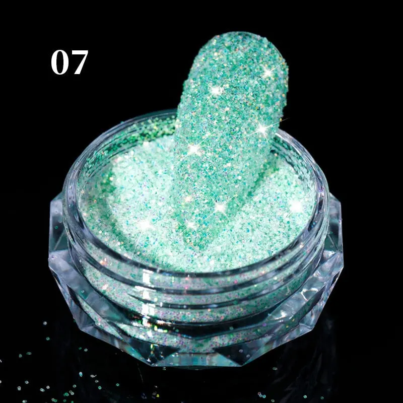 1Box Reflective Glitter Powder For Nails Iridescent Flakes Sequins Pigment Dust Manicures Decoration Chrome Pigment Polish Gel-Nail Inspo
