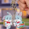 5pcs Diamond Painting Keyring Kits DIY Keychain Bag Pendant Kits