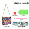 (US Local)DIY Mandala Diamond Art Wooden Coin Pouch with Chain 5D Diamond Painting Purse