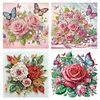 (US Local)4pcs/set Flower-Special Shaped Diamond Painting Kit(30x30cm)